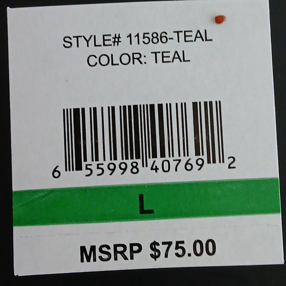 NWT Jones New York One Piece Halter Swimsuit Metallic Teal Size Large - Picture 5 of 6